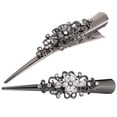 thumbnail image 1 of 2pcs Shiny Rhinestone Headdress Alloy Duckbill Hair Clips Alligator Hairpins, 1 of 6