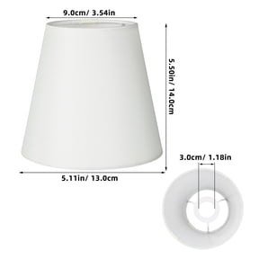 Eease Small Lampshade E14 Socket Retro Style Lamp Shade Cloth Vintage Lamp Shade