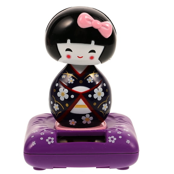 Eease Solar Dancing Geisha Kokeshi Doll Purple Twerking