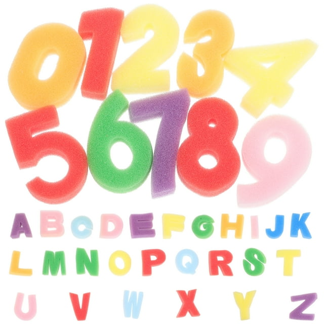 Eease Sponge Painting Kit Alphabet Numbers Paint Sponges Number Letter ...