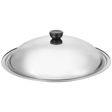 Eease Stainless Steel Cooking Pot Lid Multifunction Anti-scald Thicken Pot Cover Protector Kitchen Tool(34cm)