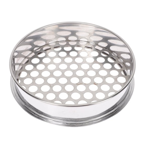 Round Hole Sieve,8.06x8.06x2.16inch Sieve Strainer Stainless Steel Blueberry Sieve For For Home Kitchen Fruit Vegetable Cakes Garden Planting