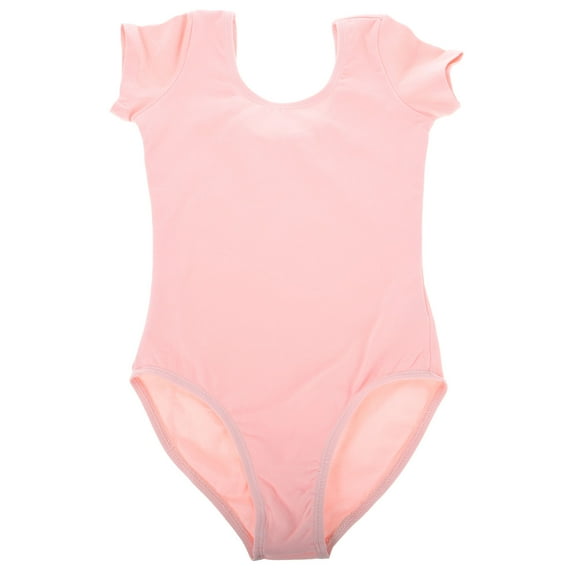 KALLORY Ballet Leotard Pink Cotton 1Pcs Short Sleeve 47.2X14.6X0.2In