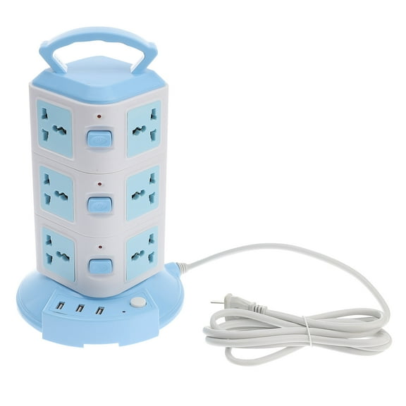 Eease Strip Vertical Multi Sockets Universal Outlets Plug Socket with USB Ports (US Plug)