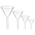 thumbnail image 1 of 4pcs Laboratory Glass Funnels School Teaching Funnels Short Stem Experiment Funnels Clear Funnels, 1 of 6