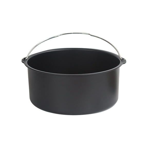 OFFIGAM Deep Frying Pot with Basket, Handy Design, Black, Non-Stick Fryer for Home Cooking