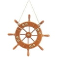 thumbnail image 1 of Eease Vintage Wooden Ship Wheel Nautical Wall Decor Pirate Theme Beach Home Ornament, 1 of 5