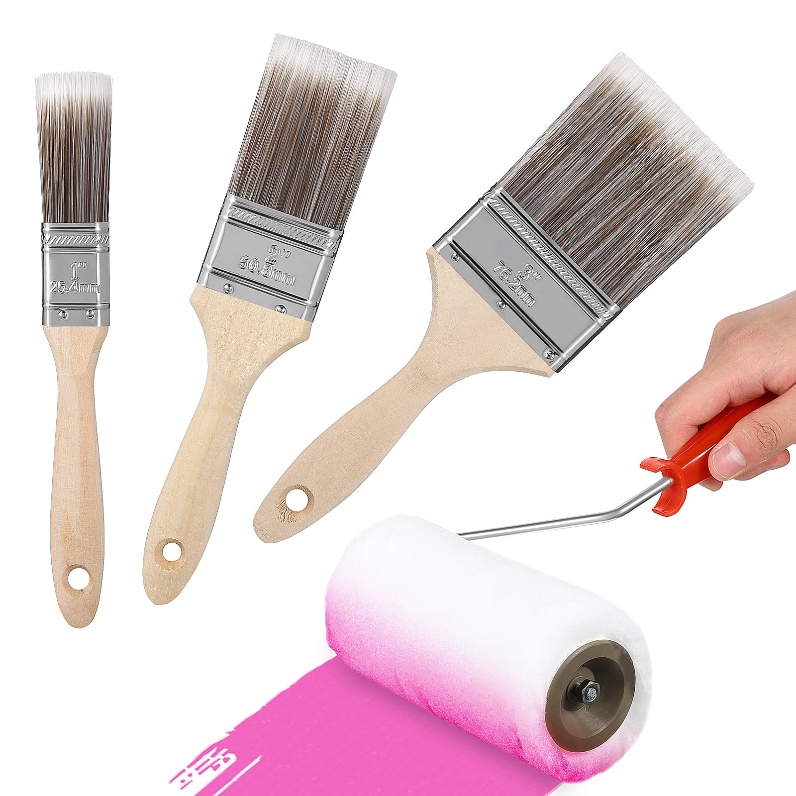 Eease Wall Painting Brush Set with Roller for Varnishes and Epoxy Resin ...