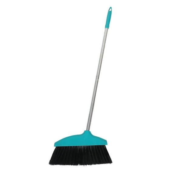 Eease Wide Angle Broom with Long Handle, Heavy Duty Floor Broom Sweeping Brush Broom for Lawn Patio Cleaning Commercial Garage Floors Concrete Green