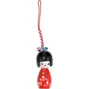5cm Wooden Kokeshi Doll Keychain for Backpack, Car Keys, or Purse Charm - Cute Japanese Style Accessory