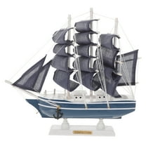 Eease Wooden Sailboat Model 3D Building Table Ornament for Home Office Nautical Decor