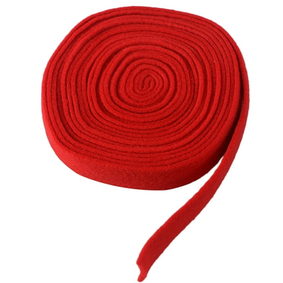 Eease Wool Felt Ribbon Red Christmas Tree Ribbon 5cm 5m