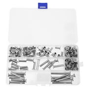 Eease scrapbook screw 1 Box Stainless Steel Bolt Screw Fastener Nail Rivets for Book Photo Album Leather Craft,1.77"X0.2"X0.2"