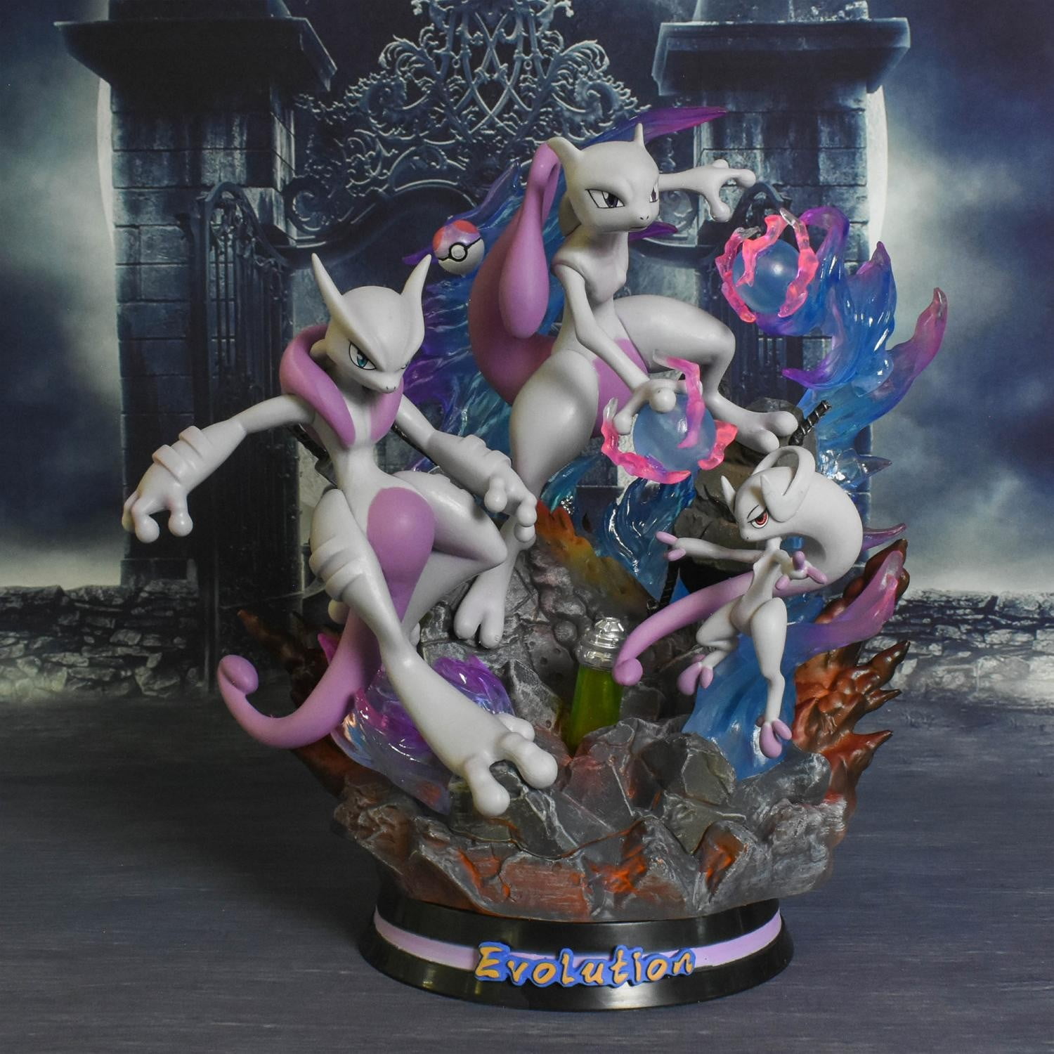 Evolution of Mewtwo Mega X & Mega Y - Pokemon Resin Statue - EGGS Studios  [In Stock]