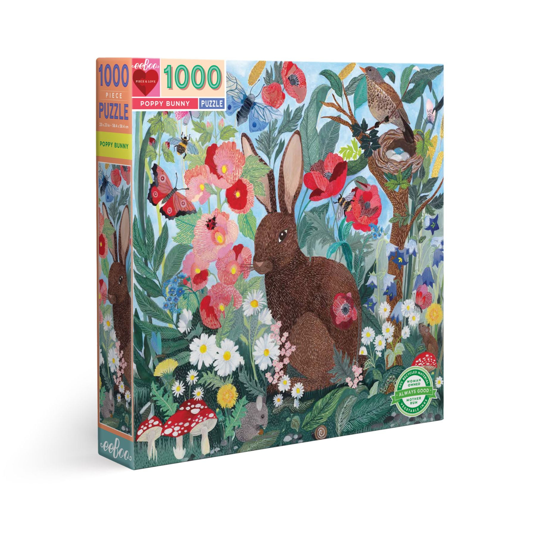 Eeboo 1000 Piece Puzzle for Adults or Kids, Colorful Design Jigsaw Puzzles