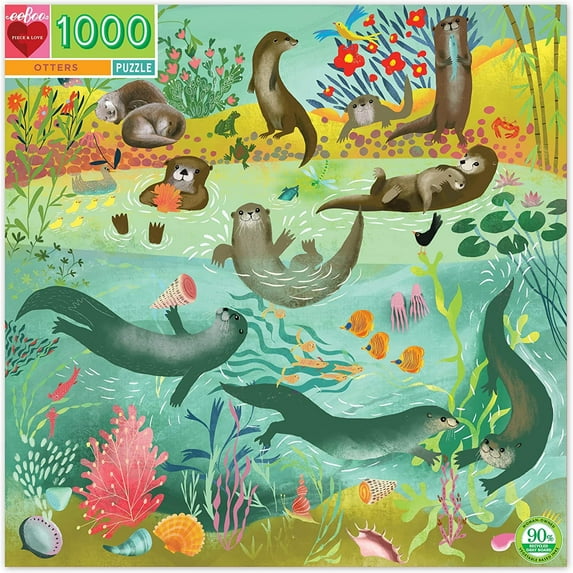 Eeboo 1000 Piece Puzzle for Adults or Kids, Colorful Design Jigsaw Puzzles