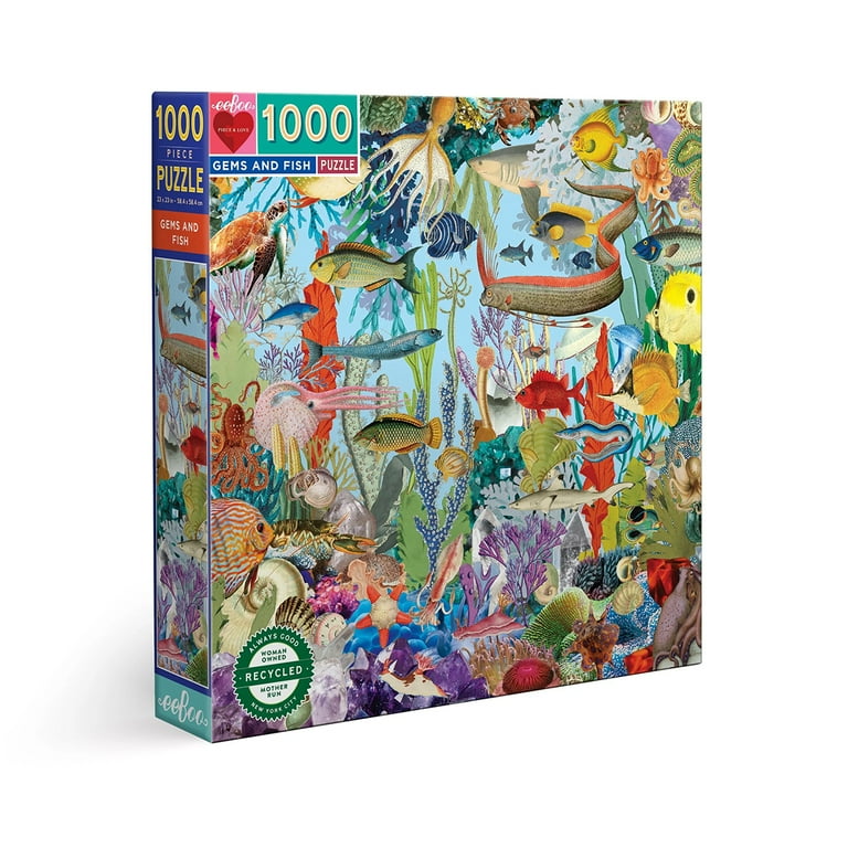 Eeboo 1000 Piece Puzzle for Adults or Kids Colorful Jigsaw
