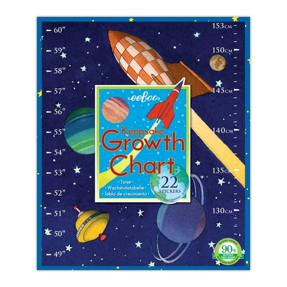 eeBoo Outer Space Height Growth Chart for Boys (GCSPAC)