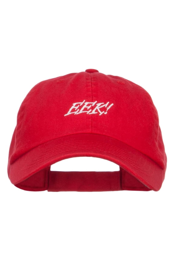 Eek Embroidered Pet Spun Cap - Red OSFM