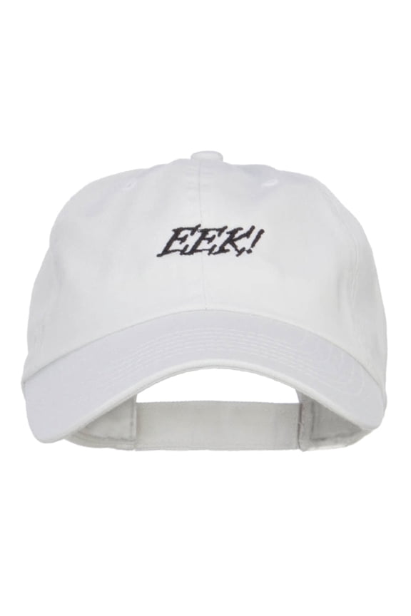 Eek Embroidered Pet Spun Cap - White OSFM