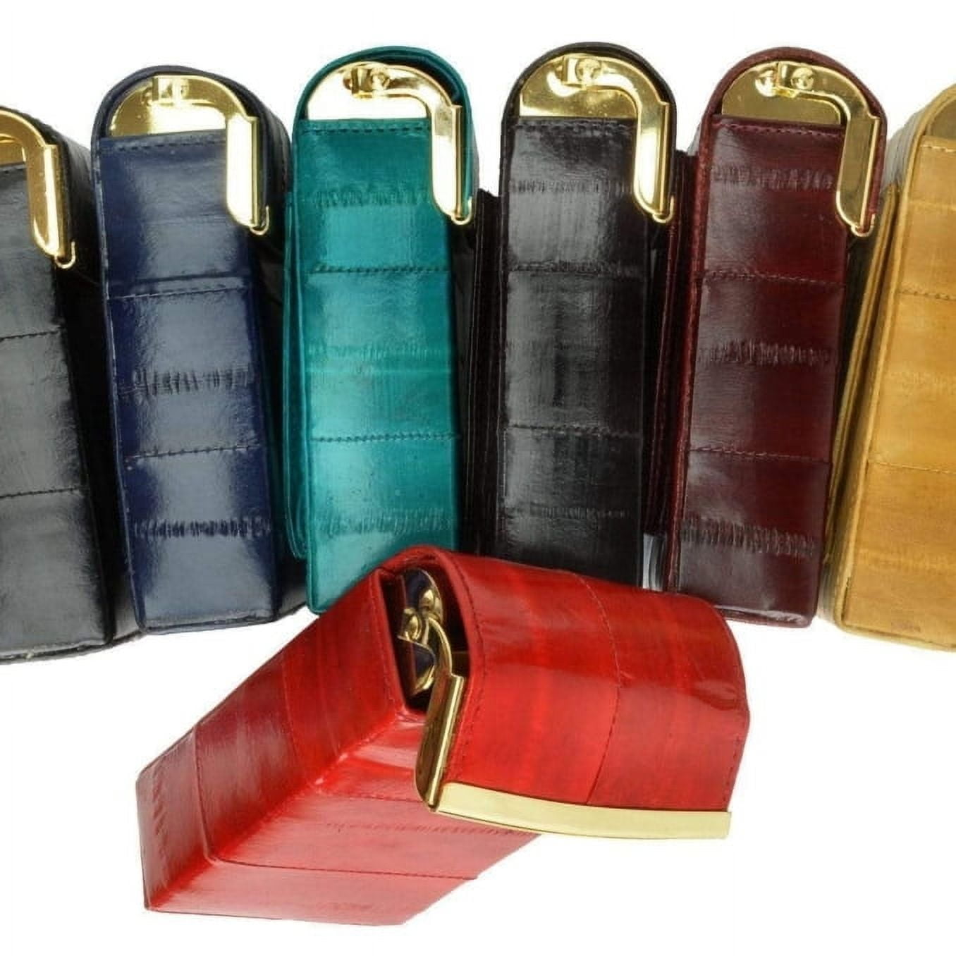 sliding cigarette case Eel Skin Genuine Leather Sliding Cigarette Case Wallet E 131
