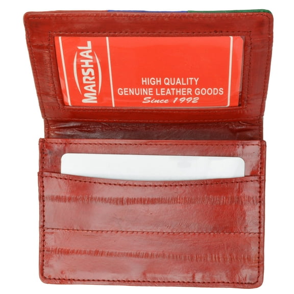 Eel Skin Leather Business Credit Card Holder E 324