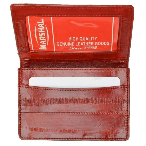 Eel Skin Leather Business Credit Card Holder E 324