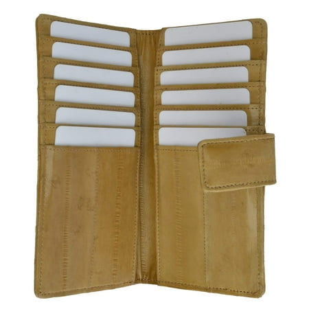 Eel Skin Leather Business Credit Card Holder E 533