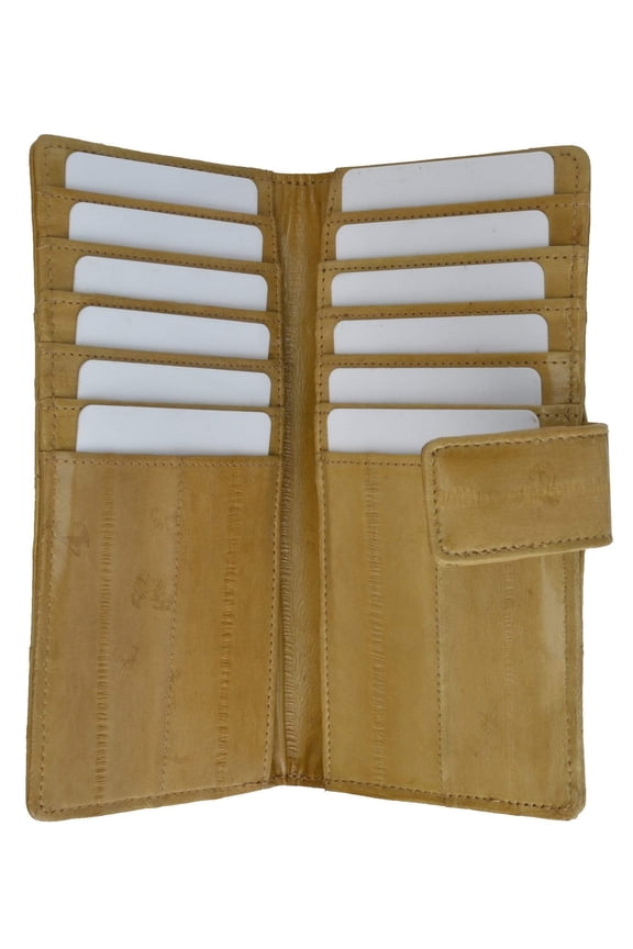 Eel Skin Leather Business Credit Card Holder E 533