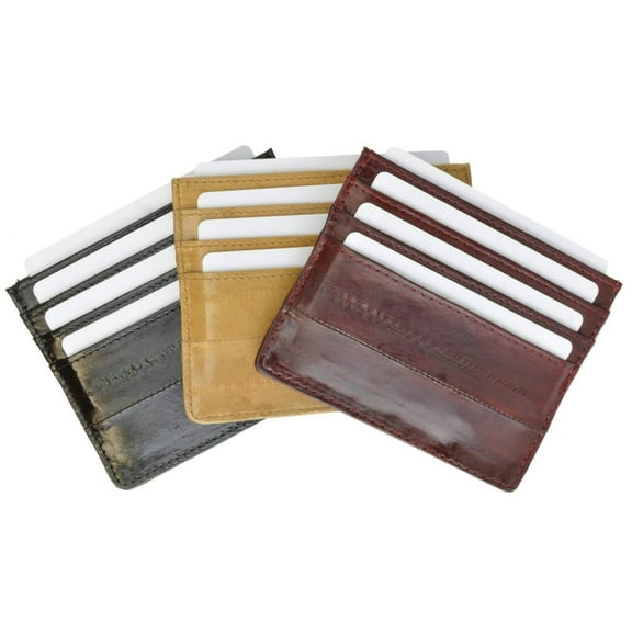 Eel Skin Soft Leather Credit Card Holder E 170