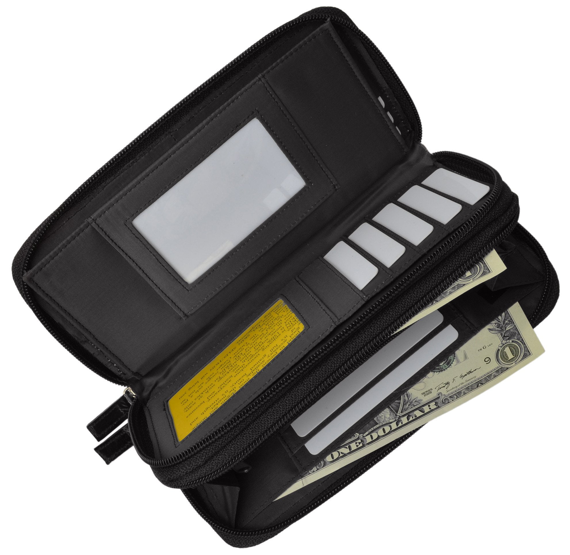 Eel Skin Unisex Double Zippered Checkbook Cover Wallet E 4575 - Walmart.com