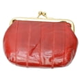 thumbnail image 1 of Eel skin Leather Coin Purse Snap Closure  E 905, 1 of 18