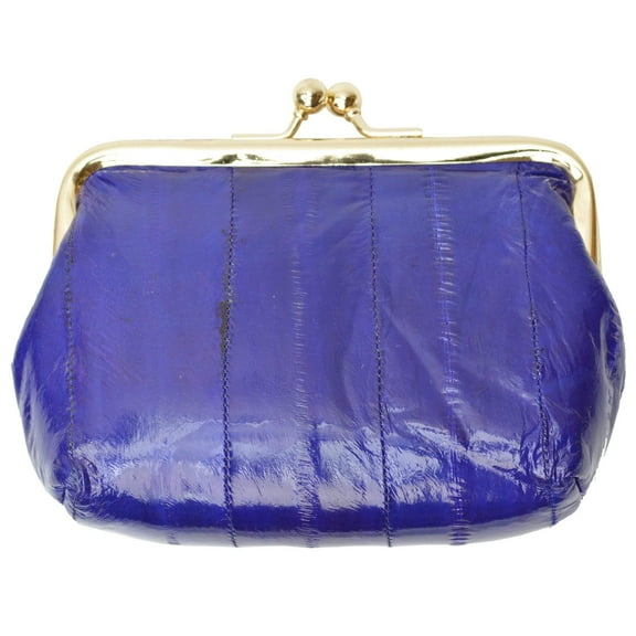 Eel skin Leather Coin Purse Snap Closure  E 905