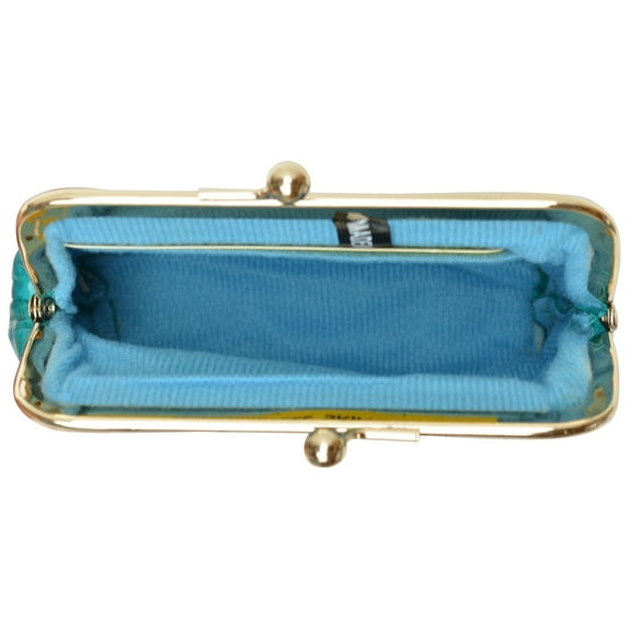 Eel skin Leather Coin Purse Snap Closure E 905 ©