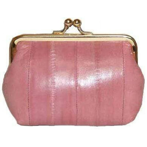 Eel skin Leather Coin Purse Snap Closure E 905