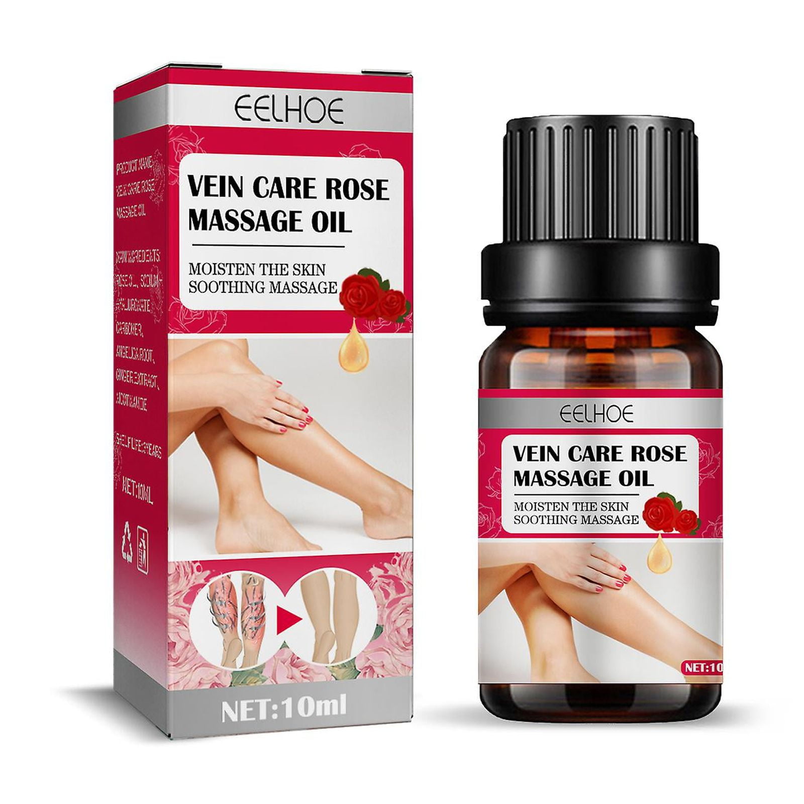 Eelhoe Vein Care Oil Leg Massage for Varicose Veins and Improved