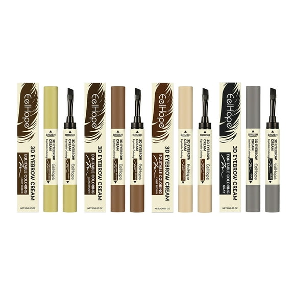 Eelhope Stereo Color Double Head Eyebrow Cream Long-Lasting, Natural, Waterproof, Non-Smudding And Quick Makeup