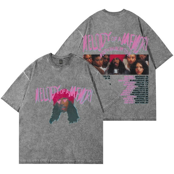 Eem Triplin Melody Of A Memory Tour 2025 Merch Wash T-Shirts Unisex HipHop Cotton Short Sleeve Tee