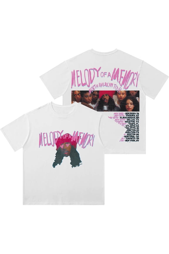 Eem Triplin Melody Of A Memory Tour 2025 Merch Wash T-Shirts Unisex HipHop Cotton Short Sleeve Tee