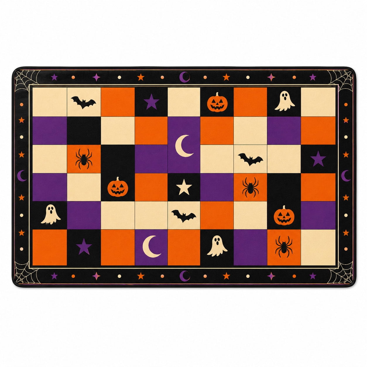 Eerie Checkerboard Rectangle Rug for Dining Room Holiday Style ...