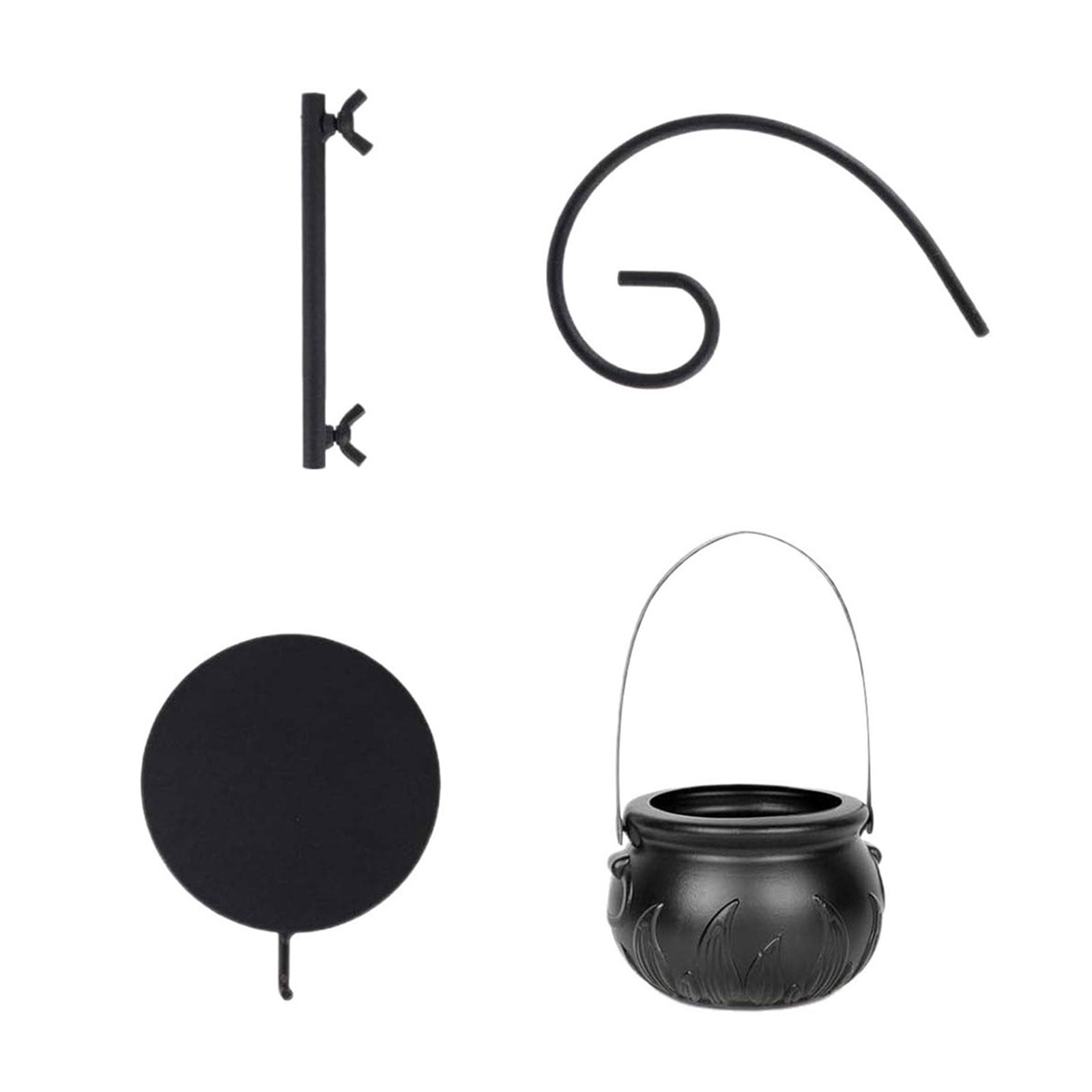 Halloween Witch Cauldron Metal Candy Bucket Container Tabletop ...