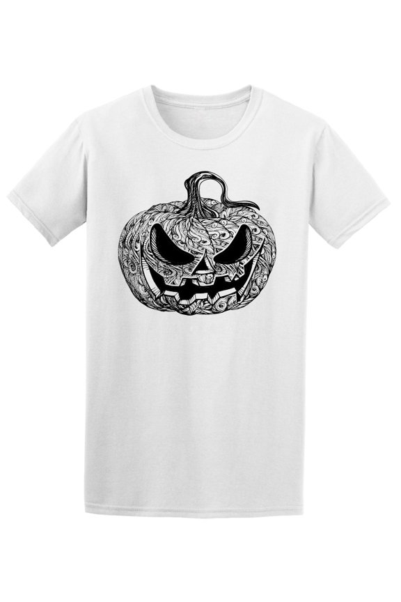 Eerie Pumpkin Tribal Texture Tee Men's -Image by Shutterstock