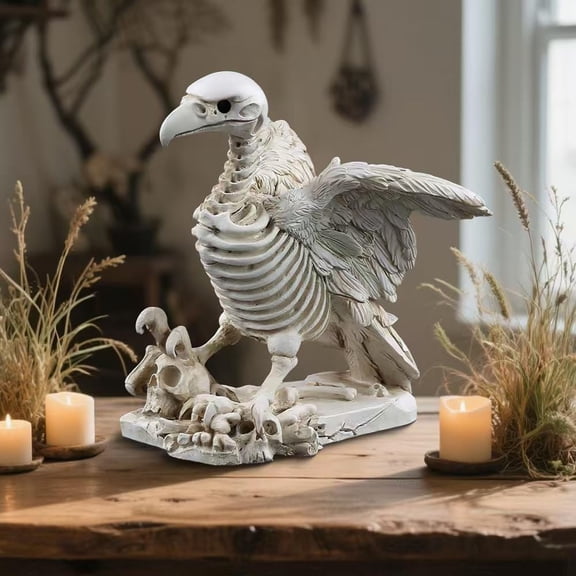 Eerie Shadowy Halloween Spooky Animal Bone Structure Prop, Indoor Home Tabletop Haunted House Trick Or Treat Spooky Party Vibe, Tear Proof Weatherproof Craftsmanship Display For Holiday Party Guests