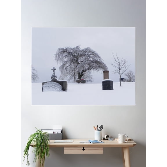 Eerily Peaceful Poster Wall Art, Modern Wall Decor For Living Room Bedroom, 8x12 UNFRAMED