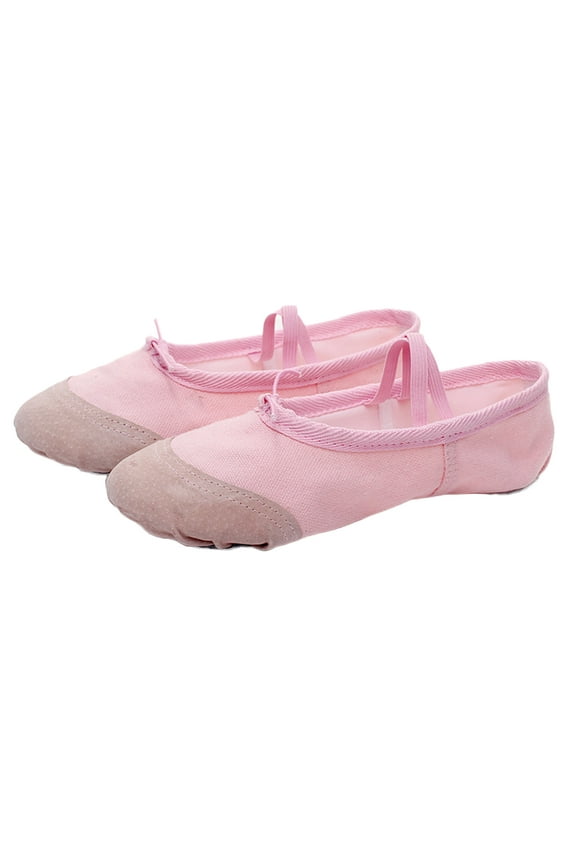 1 Pair of Ballet Shoes Lightweight Anti-slip Dancing Shoes Yoga Shoes for Kids Adults - Size 22 (Pink)