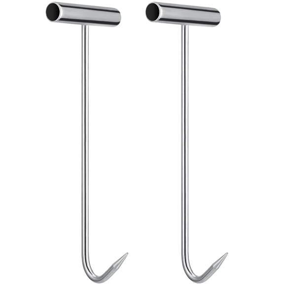 Eeristq 2pcs Manhole Cover Lifters Iron Manhole Lid Hooks Heavy Duty Outdoor Manhole Lifting Hook