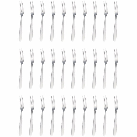 Toddmomy Mini Appetizer Forks Stainless Steel Fruit Forks Silver 30Pcs 5.1In