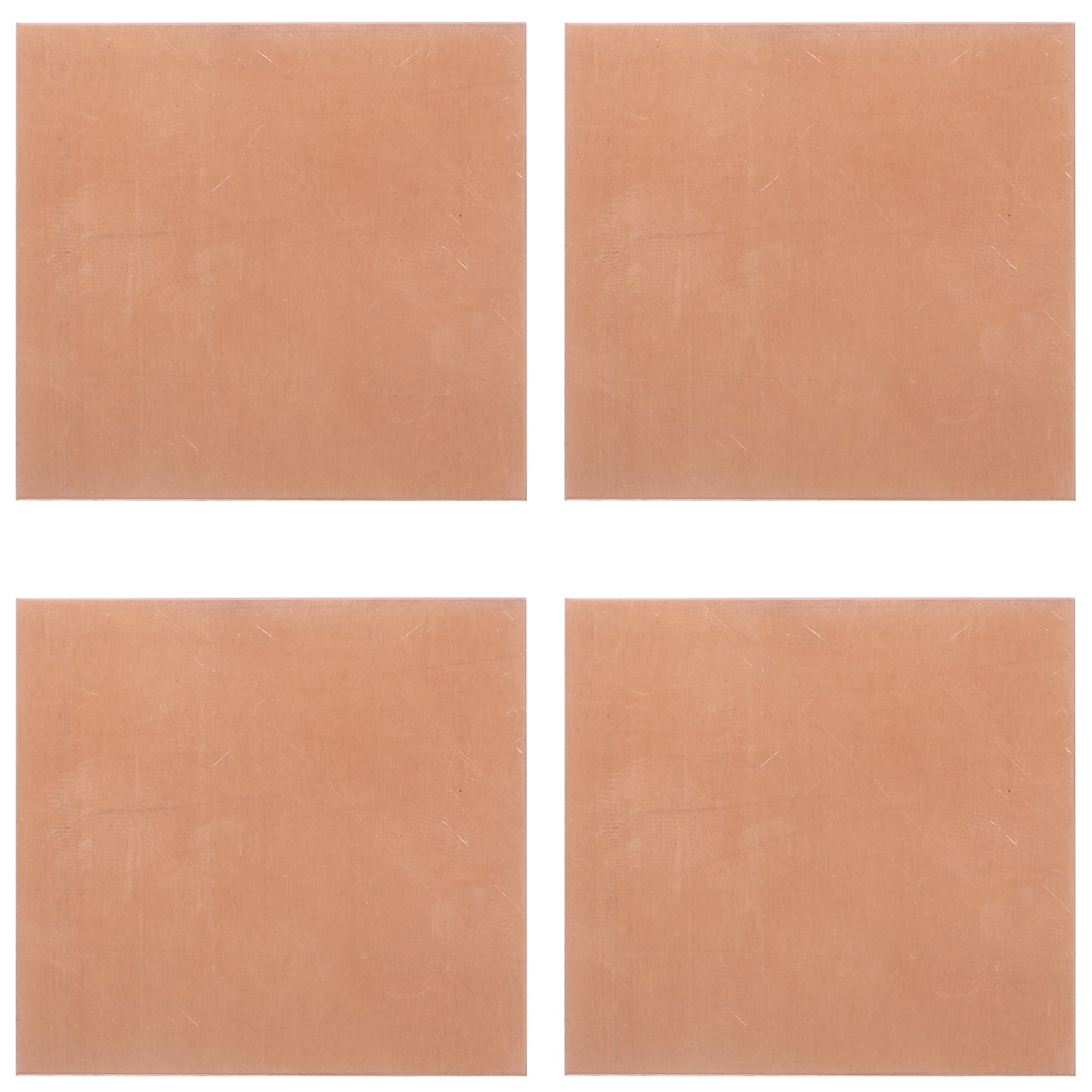 Eeristq 4 Sheets Copper Sheets High Hardness Copper Sheet Metal Sheets for Crafting Jewelry