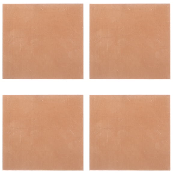Eeristq 4 Sheets Copper Sheets High Hardness Copper Sheet Metal Sheets for Crafting Jewelry