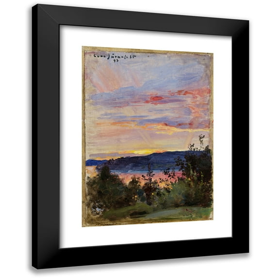 Eero Järnefelt 11x14 Black Modern Framed Museum Art Print Titled - Sunset (1893)